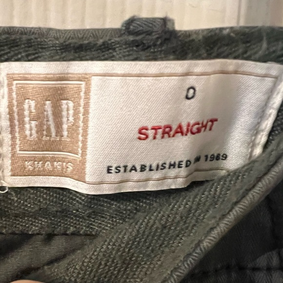 GAP Women’s  Green Camouflage Straight Leg  Pants Size 0 - Picture 4 of 5